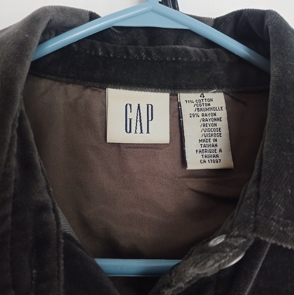 Vintage GAP long sleeve grey Velvet mini dress - Picture 4 of 4